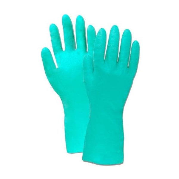 Chemical Resistant Gloves, Green, 10, 12 PK